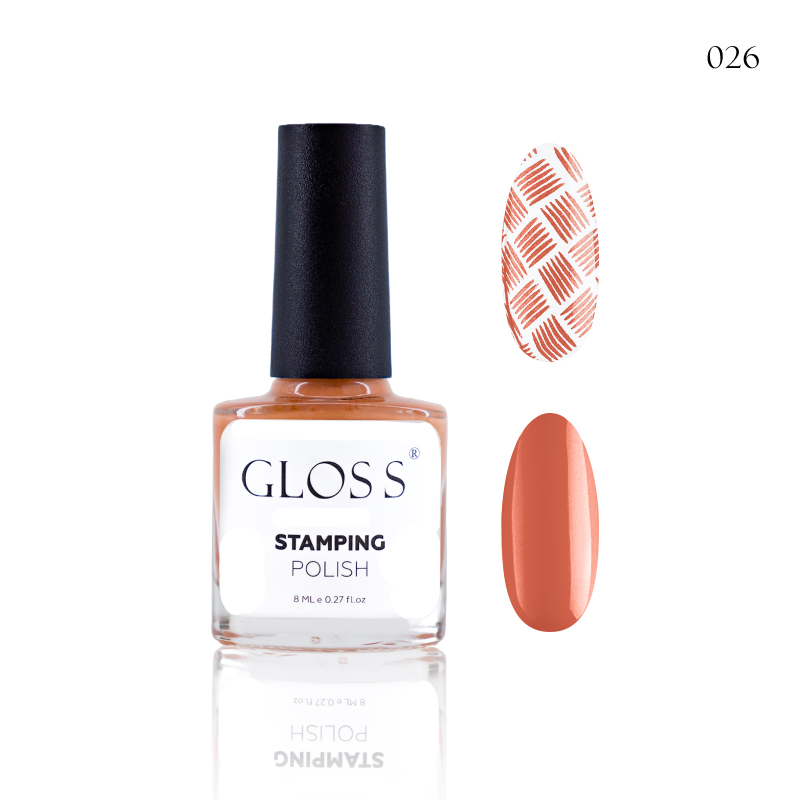 Лак для стемпинга GLOSS Stamping polish 26, 8 мл (светлый тициановый)